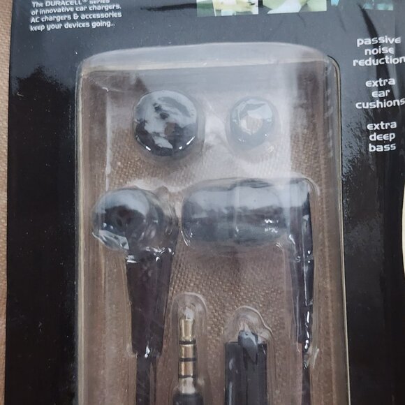 Duracell Passive Noise Reduction Black Stereo Headset with Hands Free Mic - Picture 11 of 16